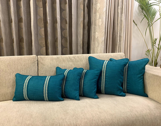 Teal cushion covers