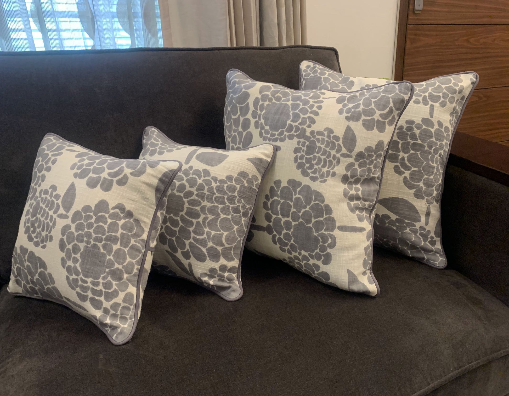 White cushion covers