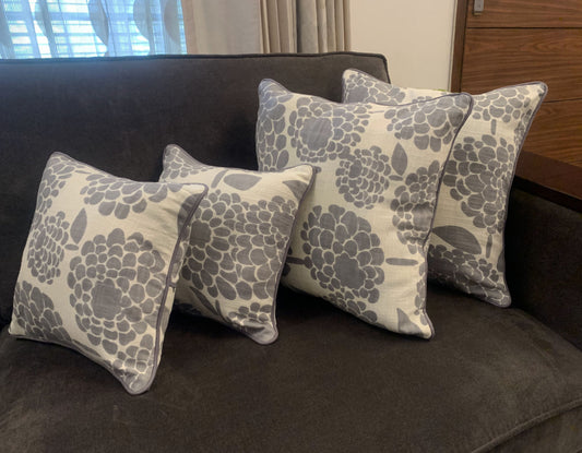 White cushion covers