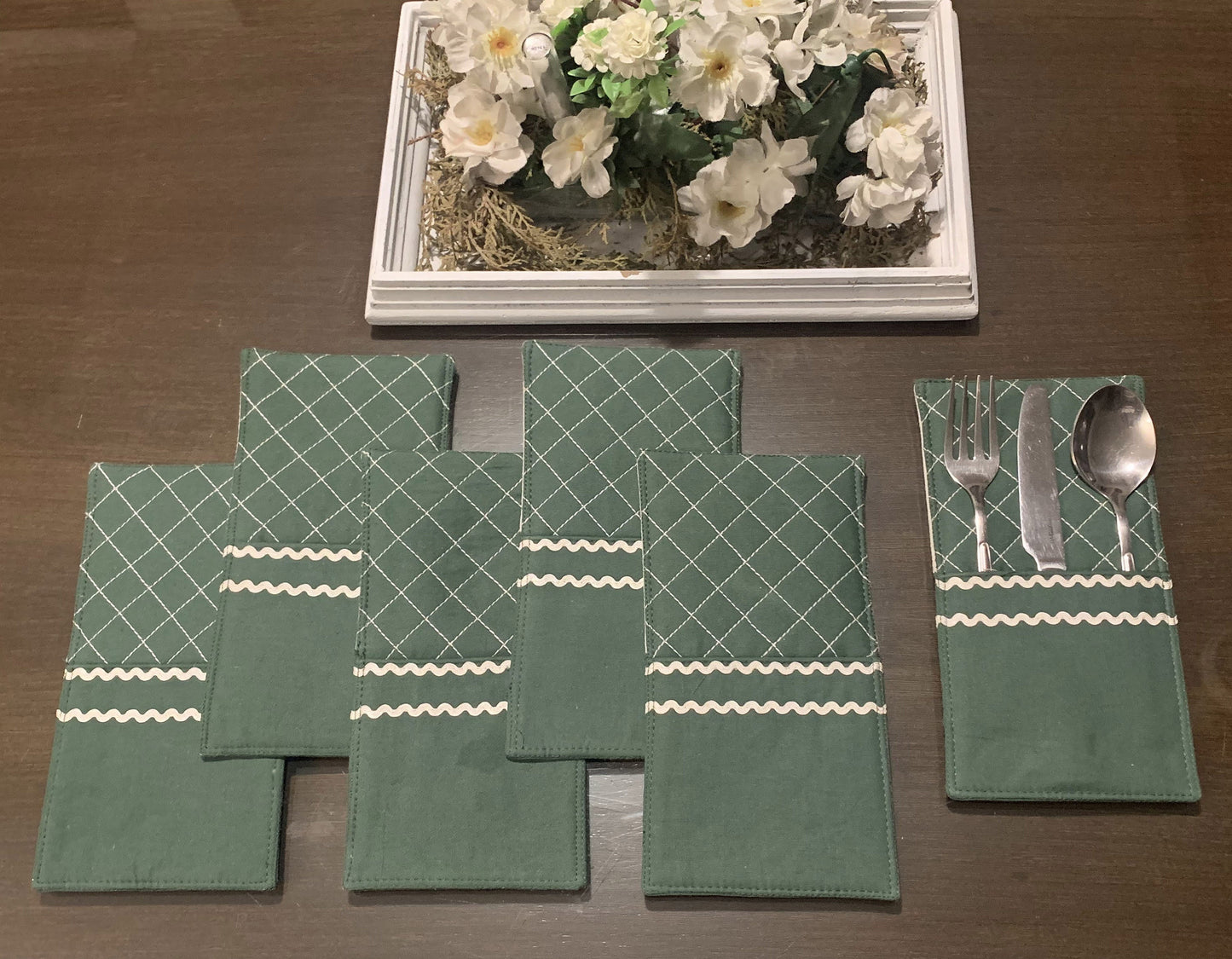 Jade Cutlery Pockets (reversible)