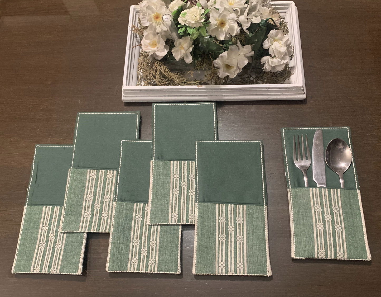 Jade Cutlery Pockets (reversible)