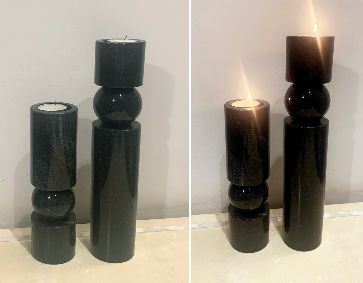 Twin Towers Candle Holders