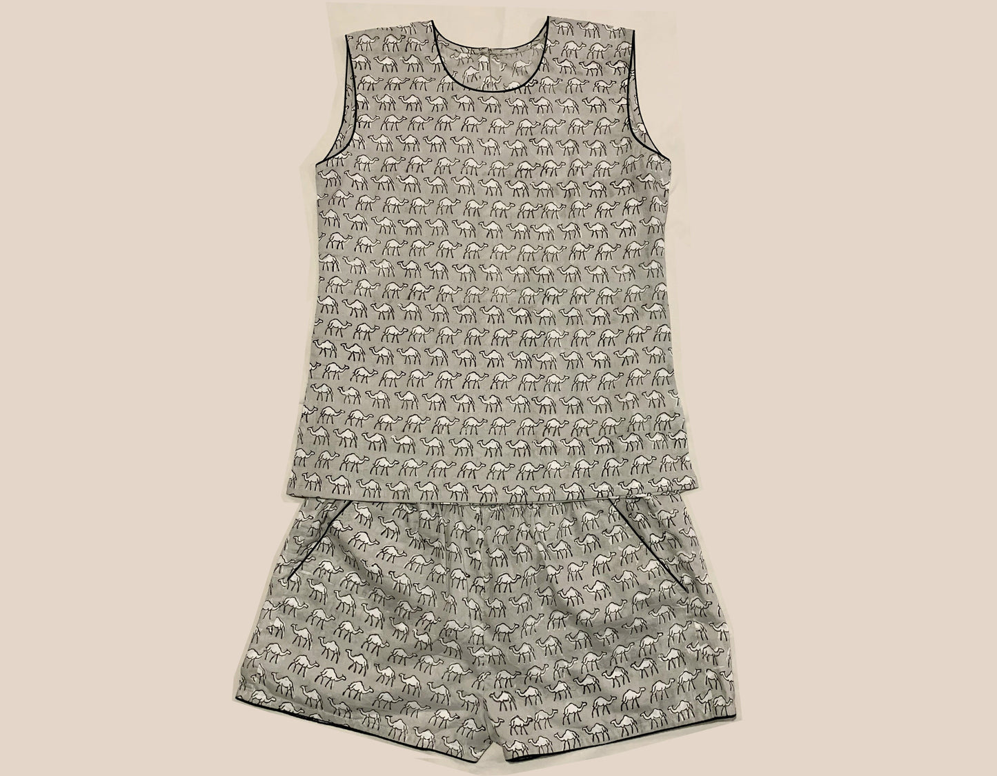Camel Maze Night Suit for Women