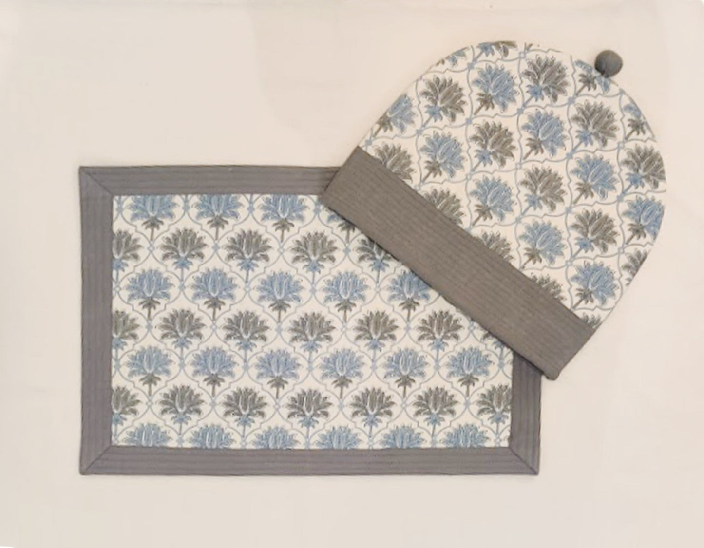 Keya Tea Cozy & Tray Cloth set