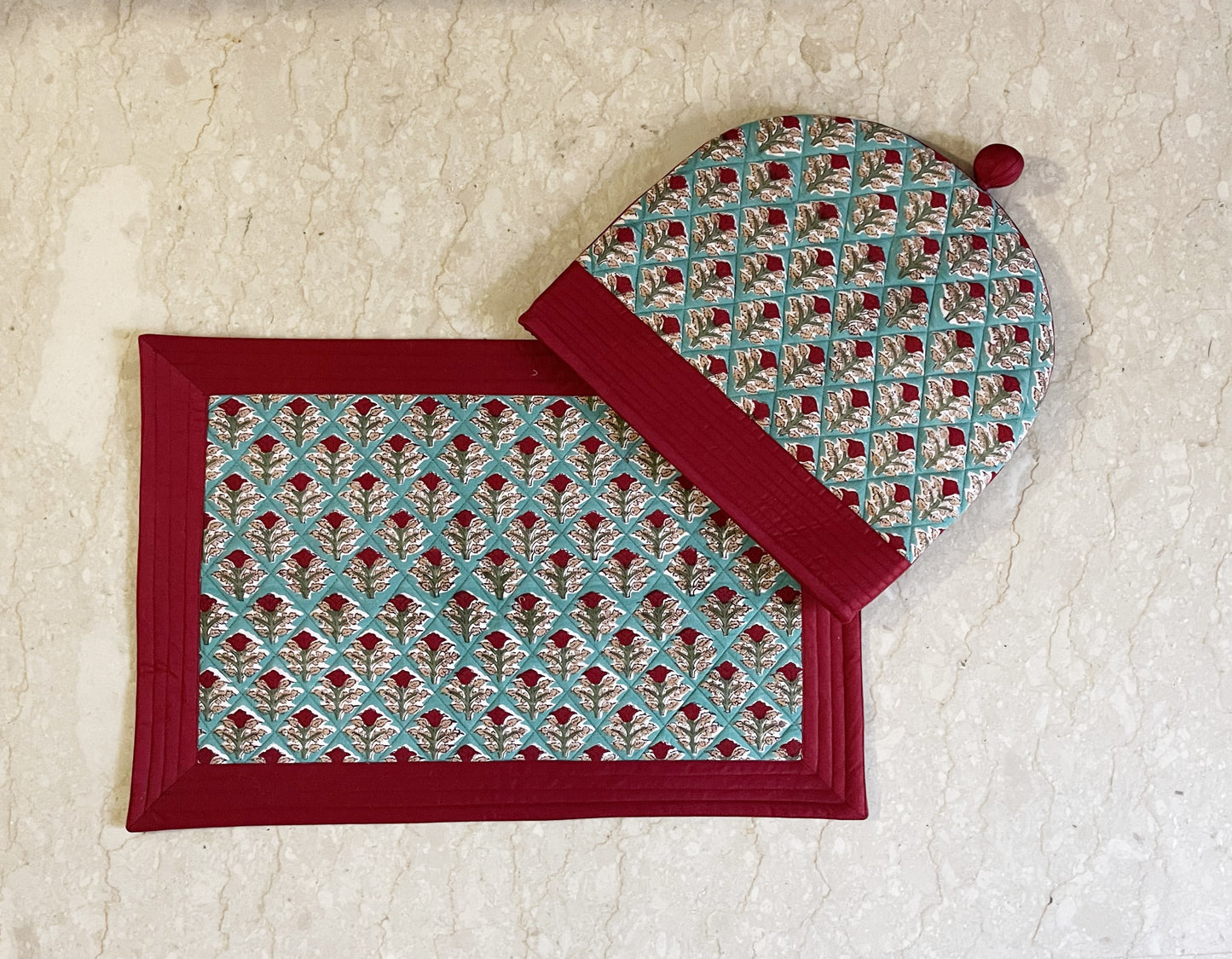 Rowina Tea Cozy & Tray Cloth set