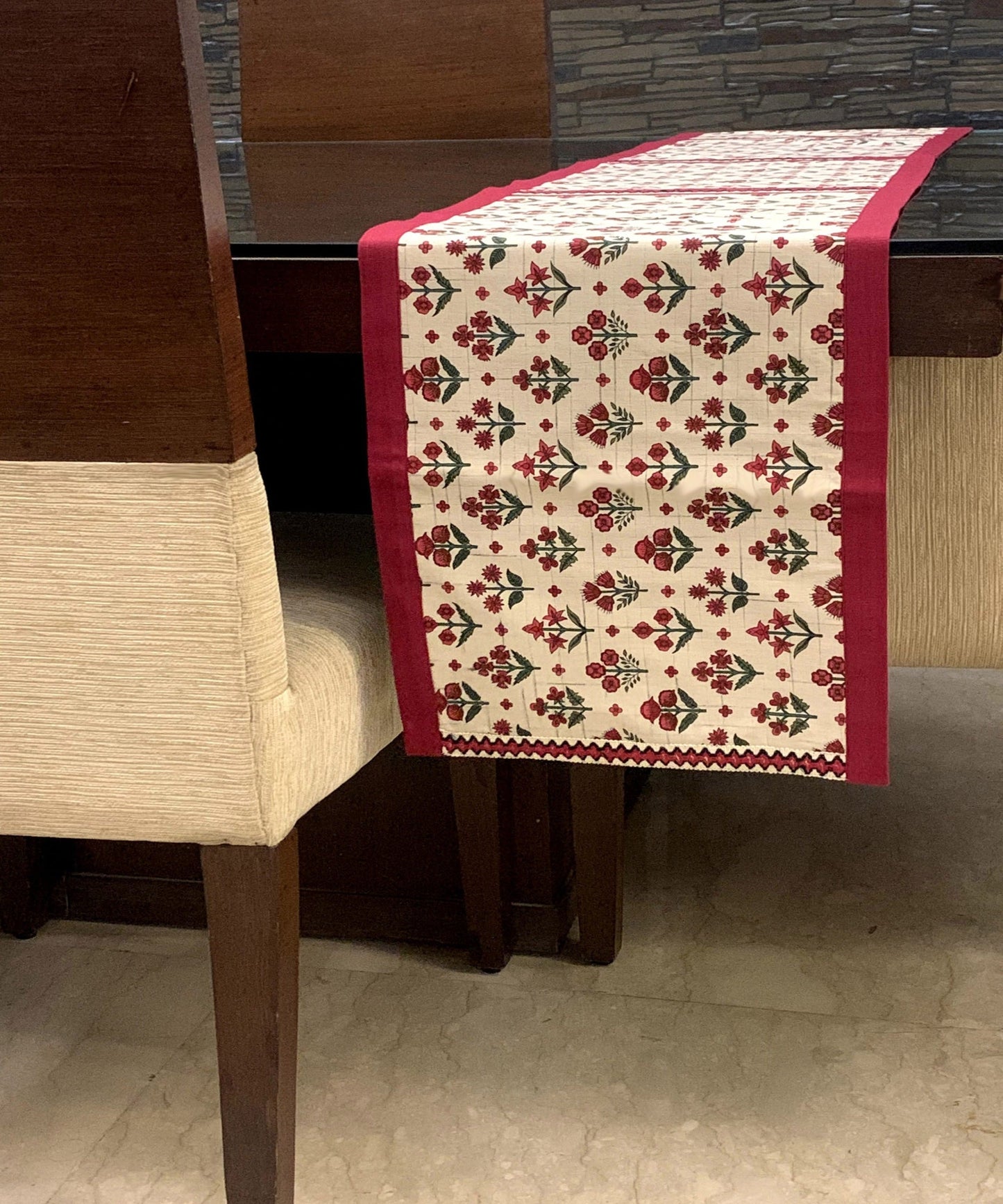 Coral Blossom Placemats & Runner Set