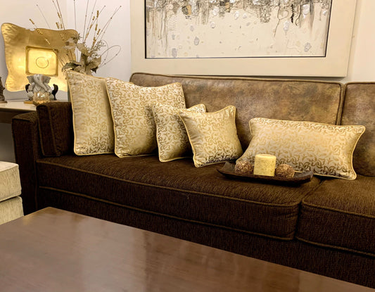 Golden cushion covers