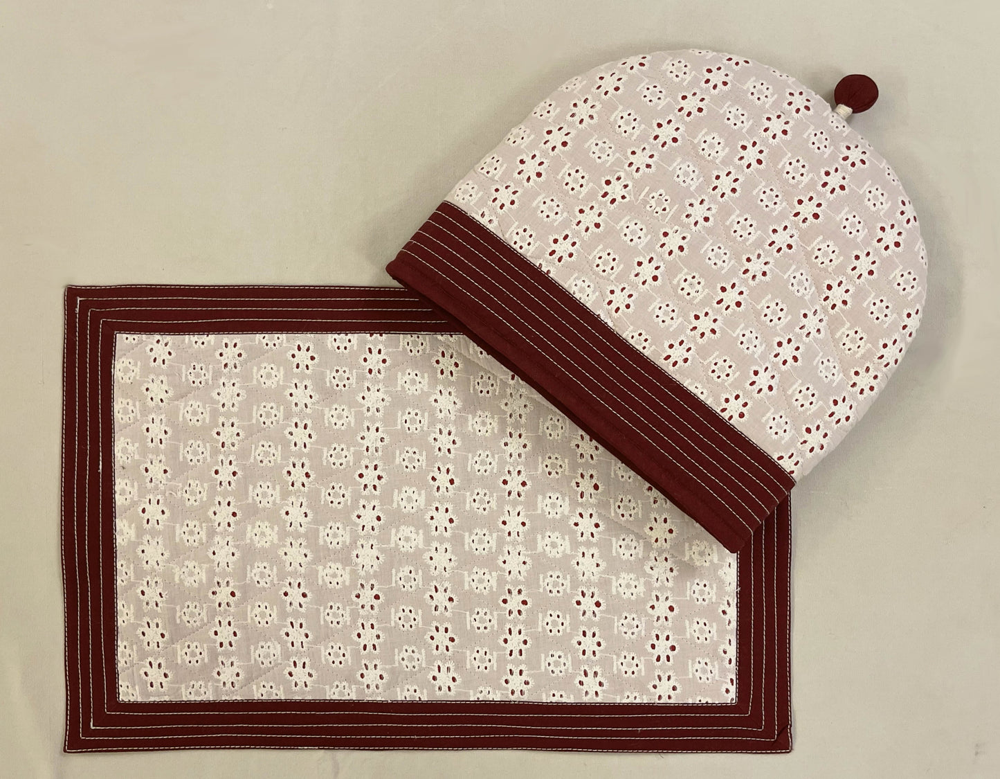 Asira Tea Cozy & Tray Cloth set