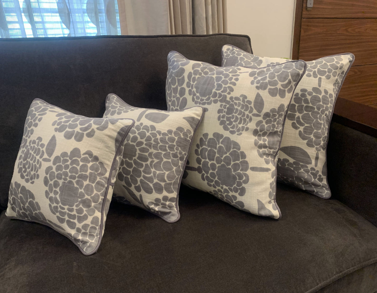 White cushion covers 