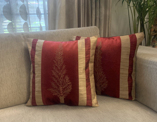 Red cushion covers for sofa