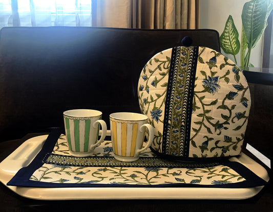 Linna Fare Tea Cozy & Tray Cloth set