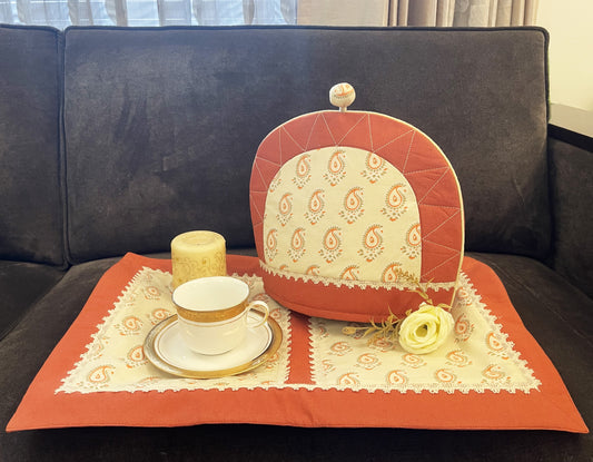 Flavie Tea Cozy & Tray Cloth set