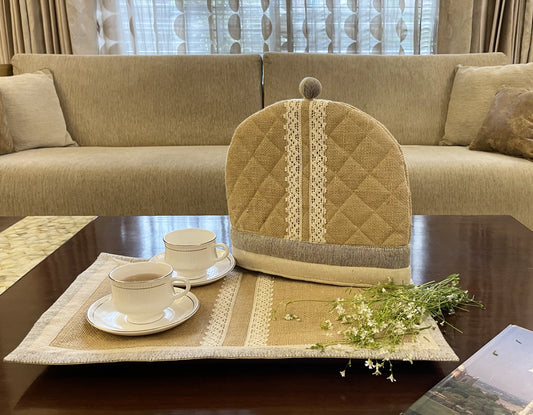 Quildoti Tea Cozy & Tray Cloth set