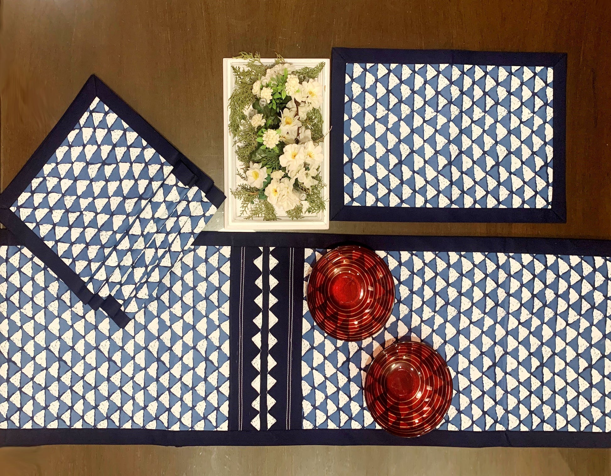 Blue mats for Table 