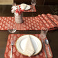 Red table mats and Runner sets 